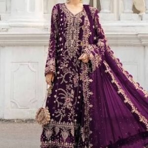 WardrobePak Chiffon Embroidered Festive Party Suit