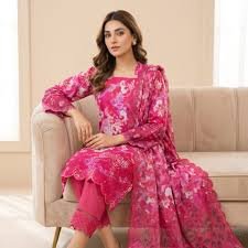 WardrobePak Floral Lawn 3-Piece Unstitched Suit